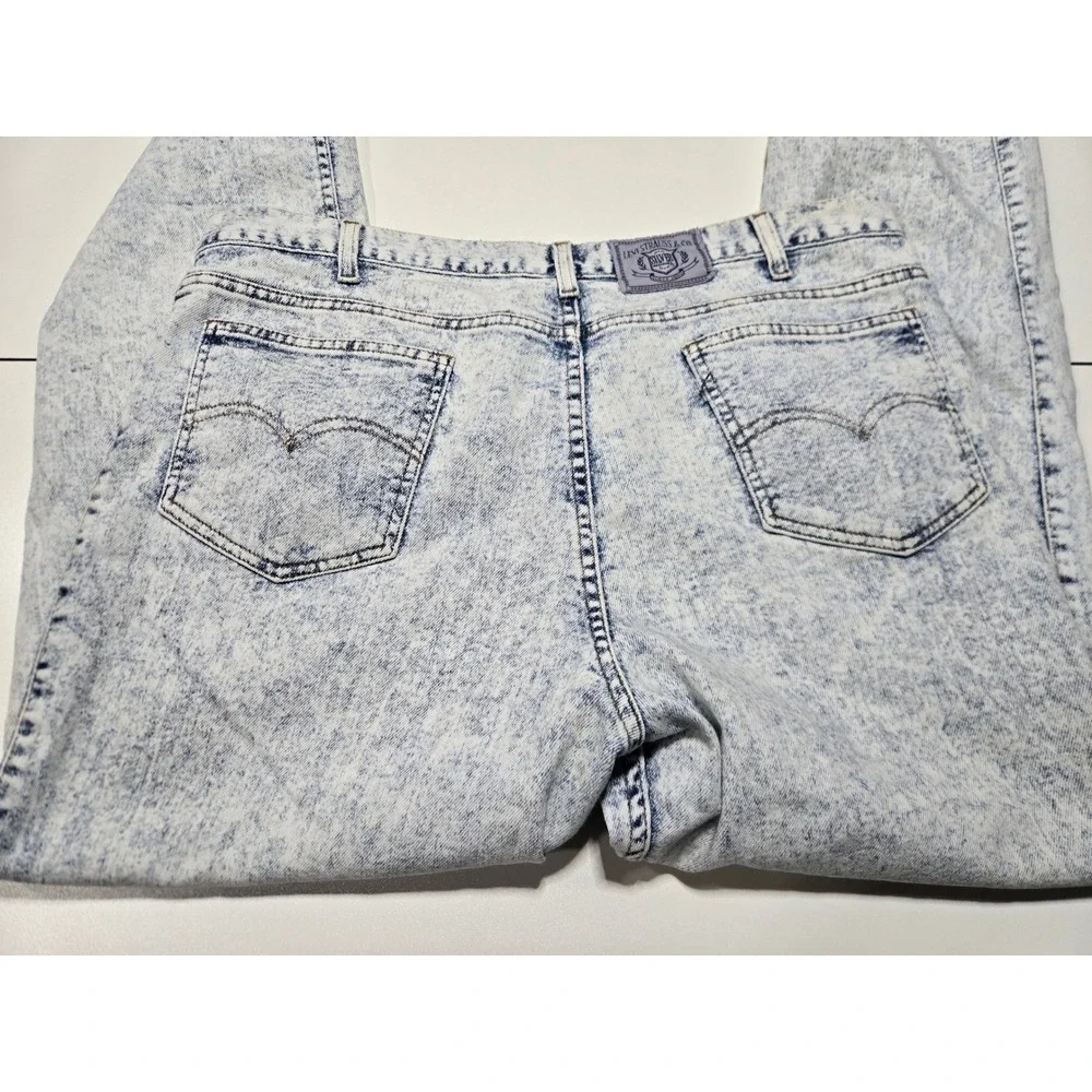 Levi's Light Blue Acid Wash Jeans Denim Straight Leg 38x30 Vintage USA‎